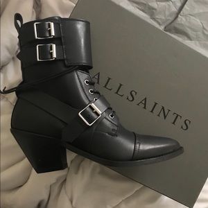 BRAND NEW - All Saints Alix Black Boot Size 7